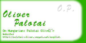 oliver palotai business card